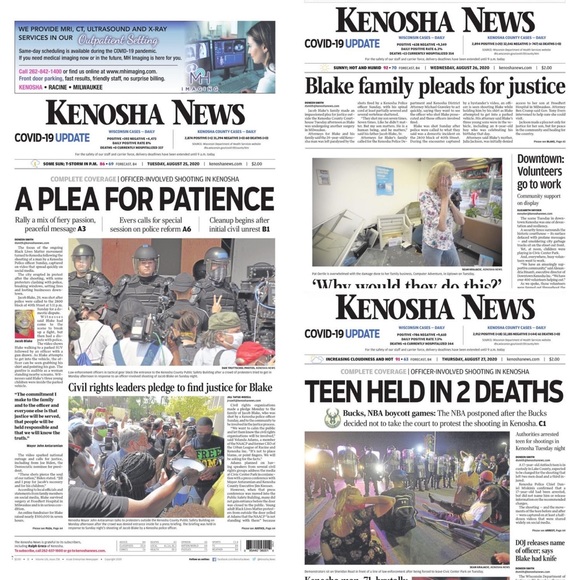 Jacob Taylor Kenosha Wisconsin Newspapers BLM - Picture 4 of 7